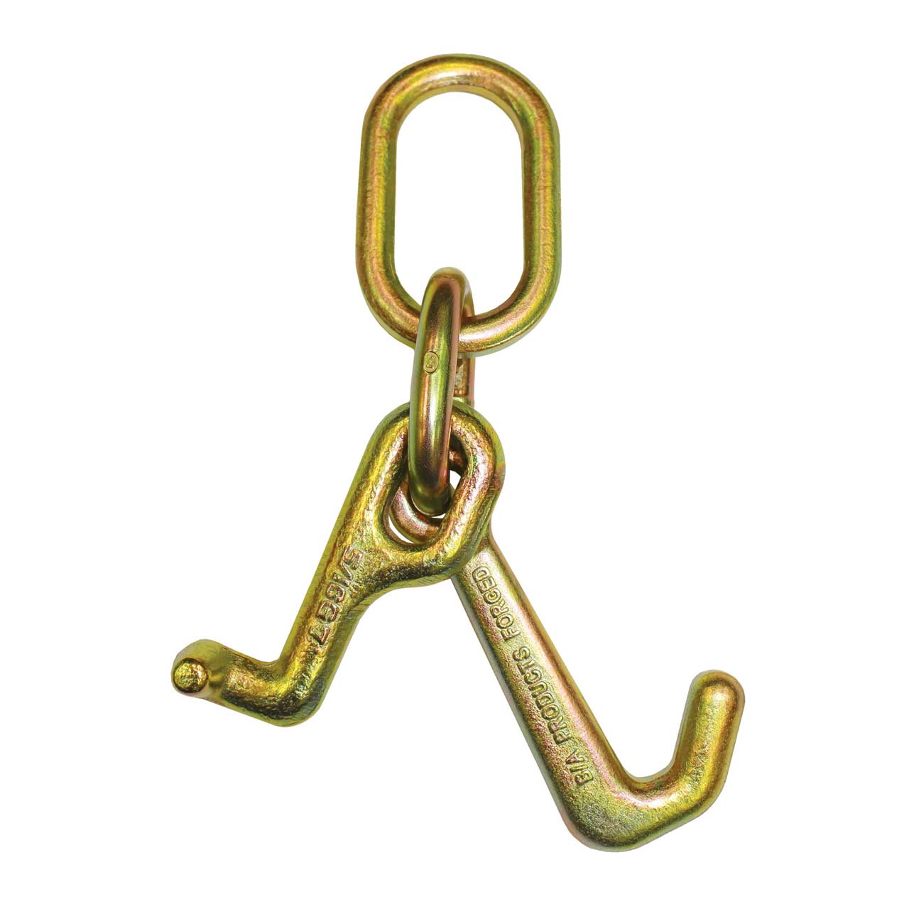 Heavy-Duty Grade 70 Steel T & Mini J Hook on Oblong 5/16-Inch