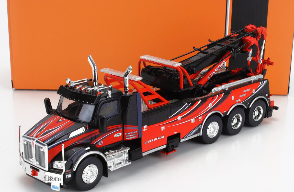 Kenworth T880 Wrecker 2018 black and red DIECAST