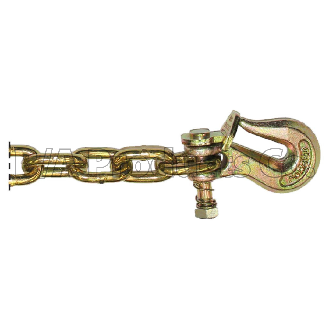 Single Twist Lock Grab Hook Chain 3/8-Inch x 10-Foot