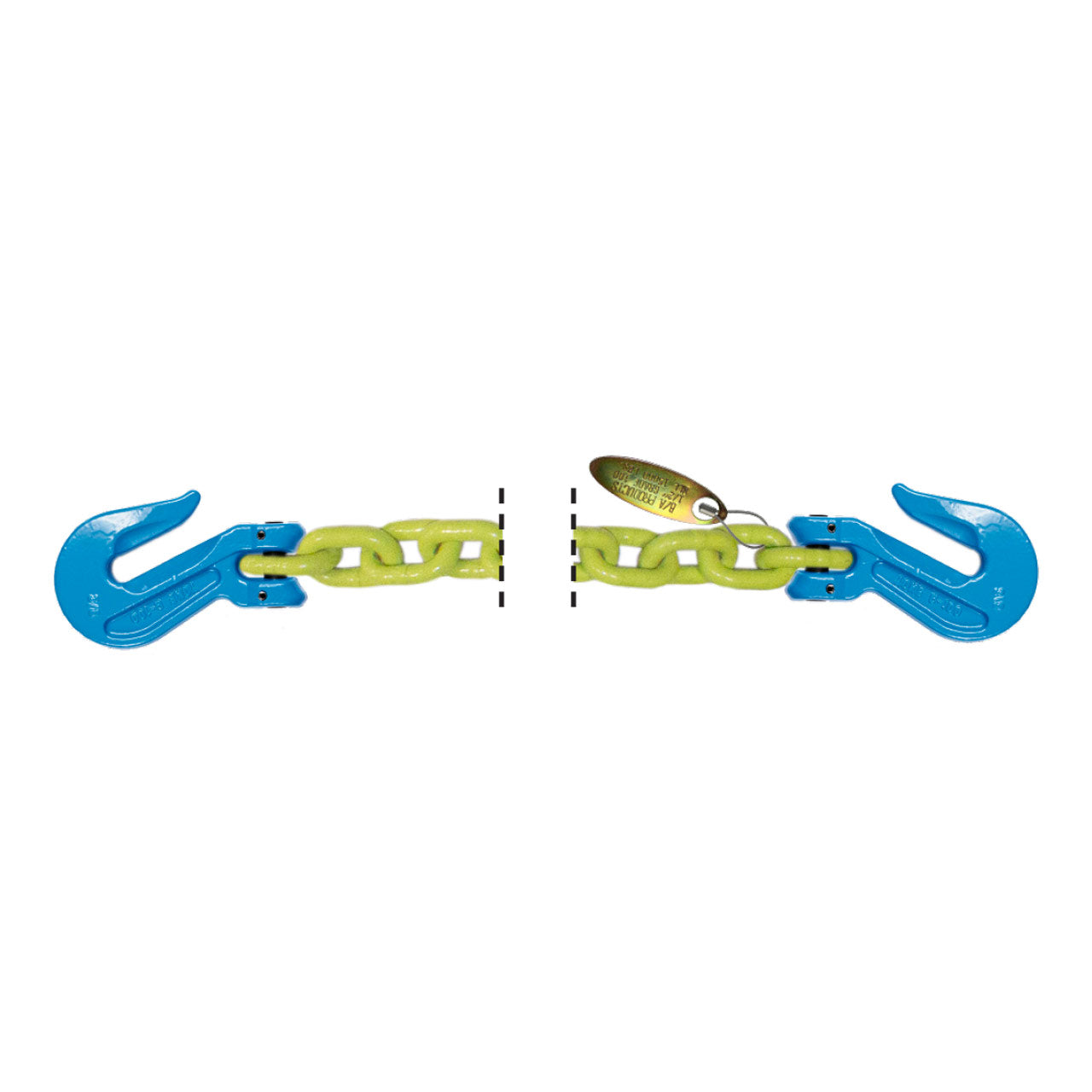 1/2-Inch by 10-Foot Grade 100 Non-Cradle Grab Hook Hi-Viz Chain