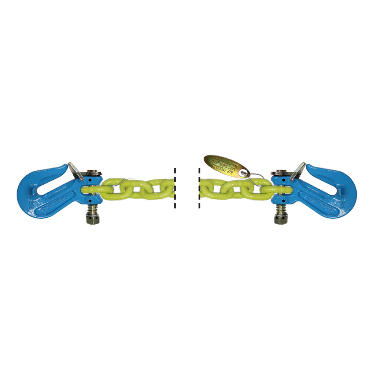 1/2" by 20’ Grade 100 Twist Lock Cradle Grab Hook Hi-Viz Chain