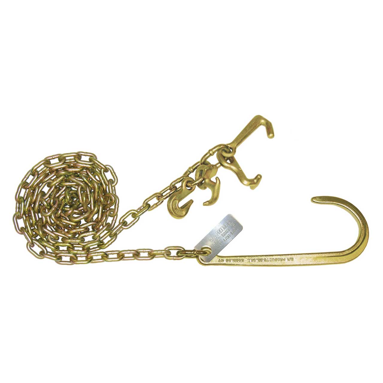 Grab, Mini J, R, T & 15-Inch J Hook Chain 5/16-Inch by 10-Foot