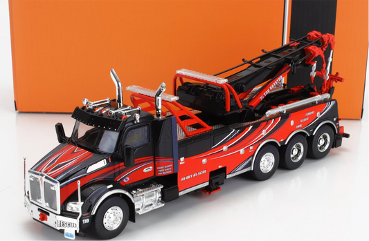 Kenworth T880 Wrecker 2018 black and red DIECAST