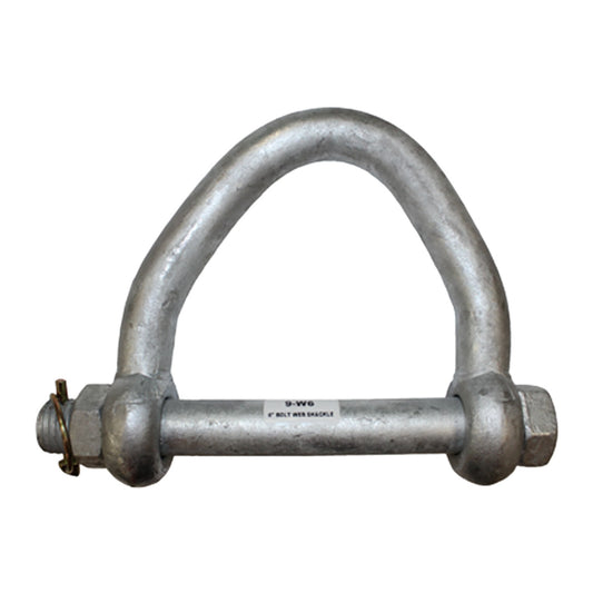 Heavy-Duty Industrial Bolt Style Web Shackle 6-Inch